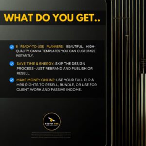 8 Editable Financial Planning Templates for Budgeting & Savings Goals## 8 Financial Planner Templates Bundle – Editable Canva Templates with PLR + MRR Rights  Take control of your finances and build a profitable digital product business with this premium collection of 8 editable financial planners designed for budgeting, saving, debt management, goal setting, and financial organization. Perfect for entrepreneurs, digital sellers, coaches, content creators, and anyone looking to create or sell professional finance templates online.  This bundle includes fully customizable Canva templates that allow you to easily edit colors, fonts, layouts, and branding without any design experience. With full Private Label Rights (PLR) and Master Resell Rights (MRR), you can rebrand, resell, bundle, or use these planners for client projects while keeping 100% of the profits.  ### What’s Included  * Monthly Budget Planner * Yearly Budget Planner * Savings Tracker * Debt Payoff Tracker * Expense Tracker * Financial Goal Planner * Savings Challenge Tracker * Bill & Cash Flow Organizer  ### Why This Bundle Is Valuable  ✔ Fully Editable Canva Templates ✔ Beginner-Friendly & Easy to Customize ✔ Perfect for Etsy, HostBas, Gumroad & Shopify ✔ Great for Passive Income Businesses ✔ Save Hours of Design Work ✔ High-Demand Financial Planning Niche ✔ Full Commercial Use Rights Included  ### Bonus Resources Included  * HostBas Launch Guide * PLR & MRR Selling Guide * Step-by-Step Reselling Tips  ### Perfect For  * Digital Product Sellers * Finance Coaches & Bloggers * Etsy & HostBas Shop Owners * Small Business Owners * Content Creators & Entrepreneurs  ### How It Works  1. Purchase & download instantly 2. Open the Canva template links 3. Customize with your own branding 4. Start selling or using immediately  ### PLR + MRR Rights Included  You can: ✔ Rebrand the templates ✔ Sell as digital downloads ✔ Bundle into your own offers ✔ Use for client projects ✔ Keep all profits from sales  ### Important Information  * Digital product only — no physical item shipped * Canva account required (Free or Pro) * Due to the digital nature of the product, refunds are not available  Start building your finance brand, helping others manage money, and growing your passive income business with these ready-to-sell financial planner templates today!