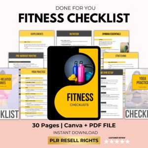 Professional Fitness & Wellness Checklist – Premium Printable Planner