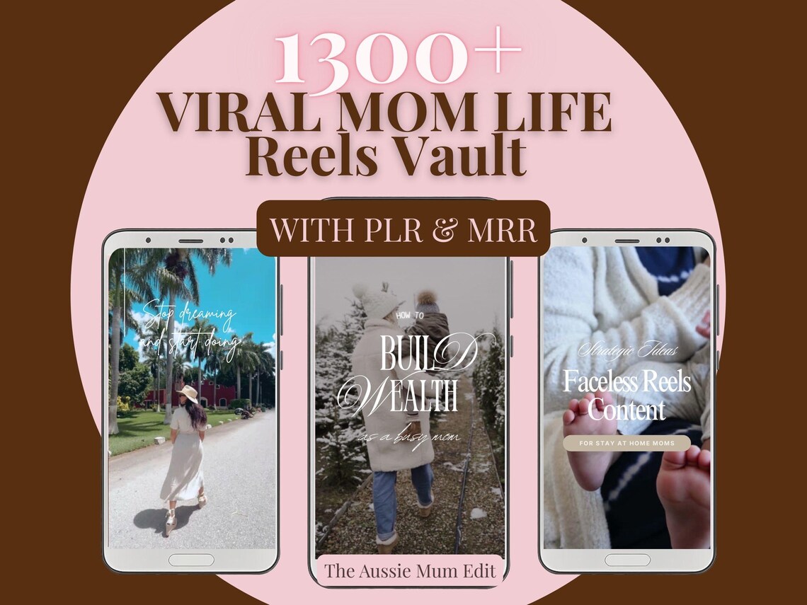 1300 Viral Motherhood Reels for Instagram, TikTok & Shorts – Canva Editable & Ready to Post