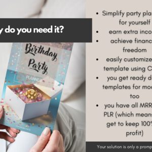 Birthday Party Planning Toolkit – Premium Canva Templates for Event Planning with PLR & MRR Included