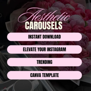Ultimate Pink Instagram Carousel Bundle – 100 Premium Editable Canva Templates