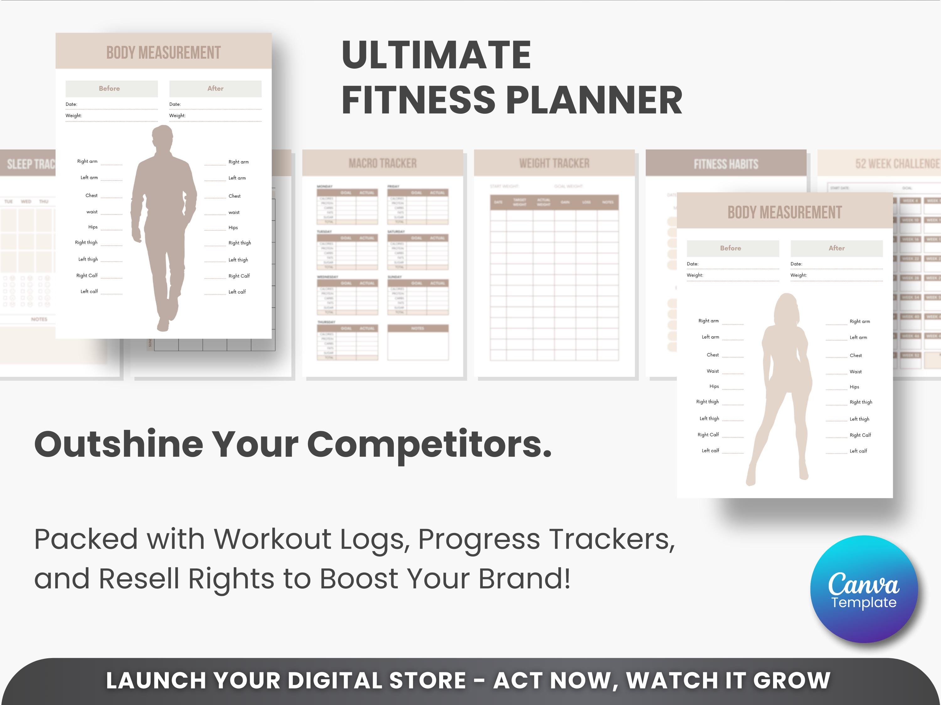Complete Fitness Transformation Bundle | Workout Planner, Meal Tracker & Weight Loss Templates - Image 4