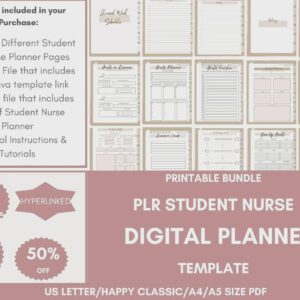 Ultimate Nursing Student Success Planner – Printable Academic Organizer
