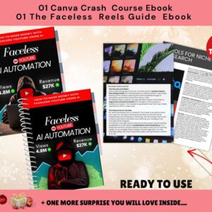 Faceless YouTube Empire System – Premium AI Automation eBook & Canva Template