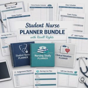 Ultimate Nursing Student Success Planner – Printable Academic Organizer