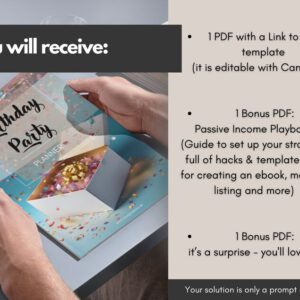 Birthday Party Planning Toolkit – Premium Canva Templates for Event Planning with PLR & MRR Included