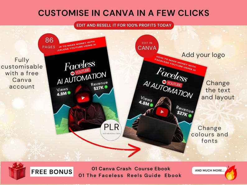 Faceless YouTube Empire System – Premium AI Automation eBook & Canva Template - Image 5